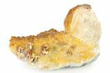 Lustrous Calcite Cluster with Hematite - China #323431-1